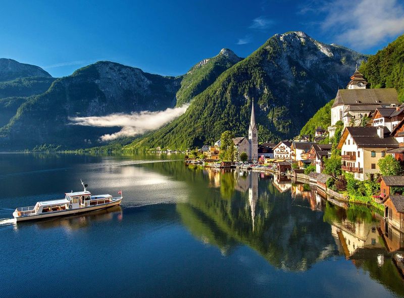 Fietsen in de Salzkammergut, Hallstadt